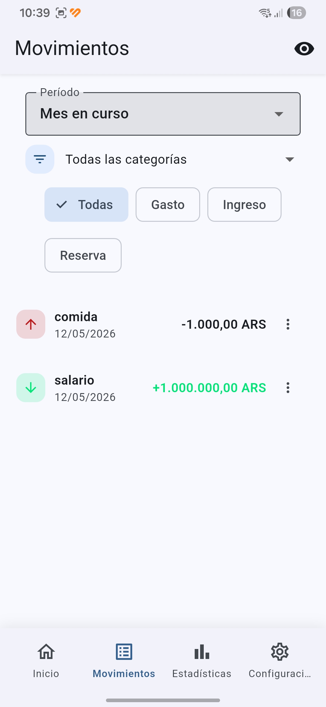 Dinario pantalla 4